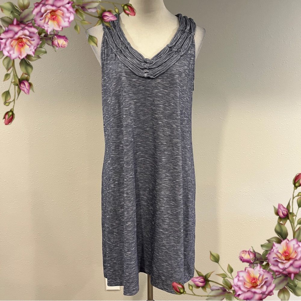Max Studio Striped v-neck sleeveless casual dress size‎ small